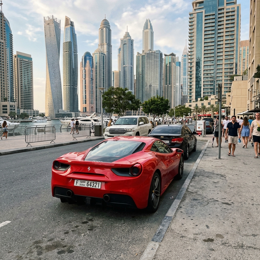 Dubai Marina Sports Car