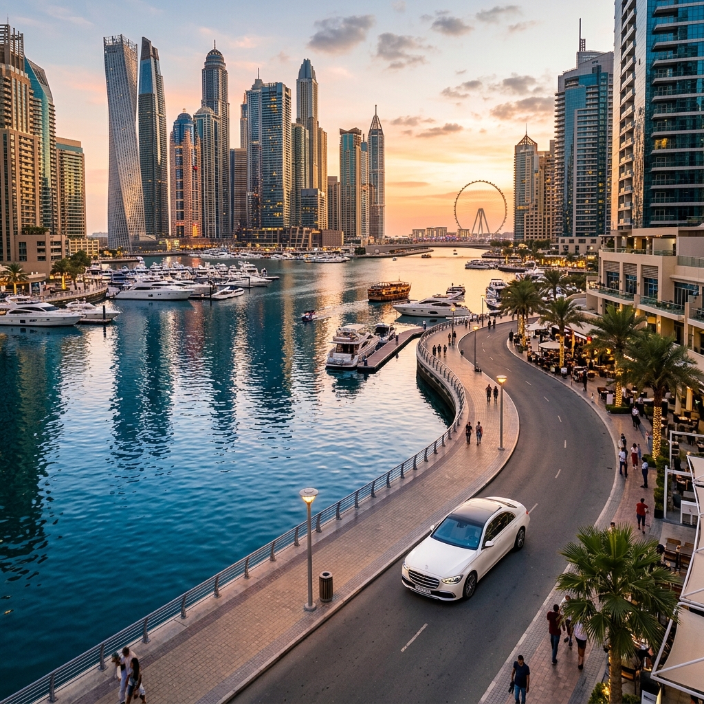 Dubai Marina luxury drive